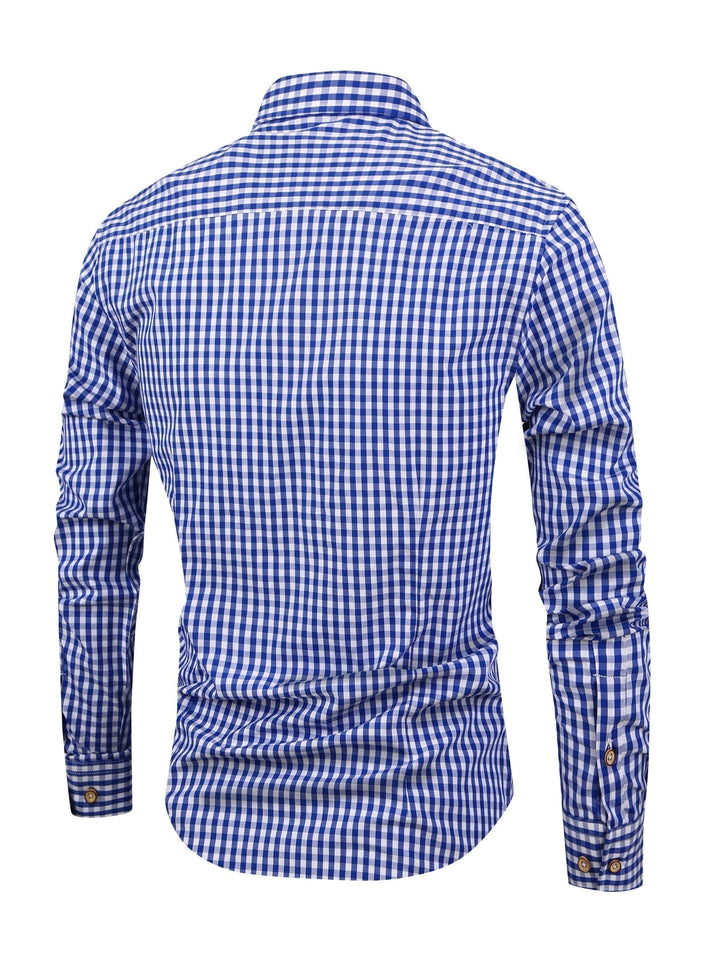 Bequemes Langarm-Freizeithemd für Herren in kariertem Design, ideal für den Alltag.