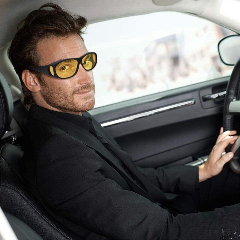 Schutzbrille für Nachtfahrten; polarisiert, blendfrei & mit Kontrastverstärkung.