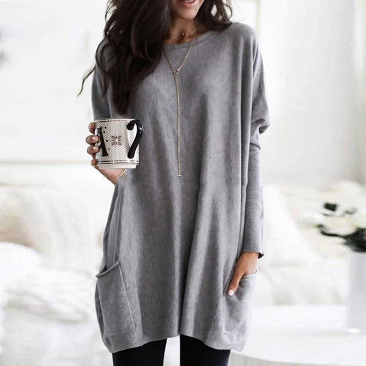 Weicher, langer Strickpullover für Frauen, komfortabel & elegant für jede Gelegenheit.