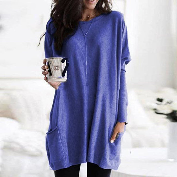 Trendiger Langarmpullover für Damen, warm & modisch für Herbst & Winter.