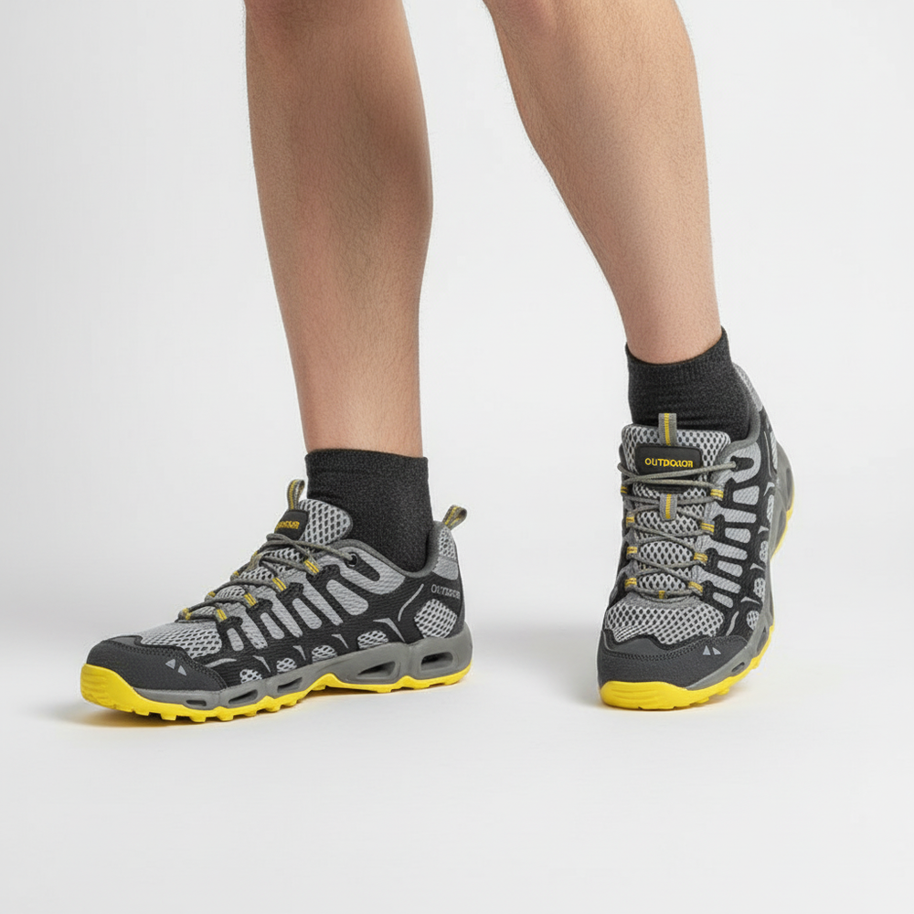 Seitenansicht der bequemen orthopädischen Wanderschuhe Holly für Damen & Herren.