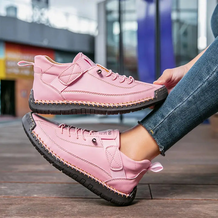 Stilvolle orthopädische Damen Walking Sneaker für Komfort & gesunde Füße im Alltag.