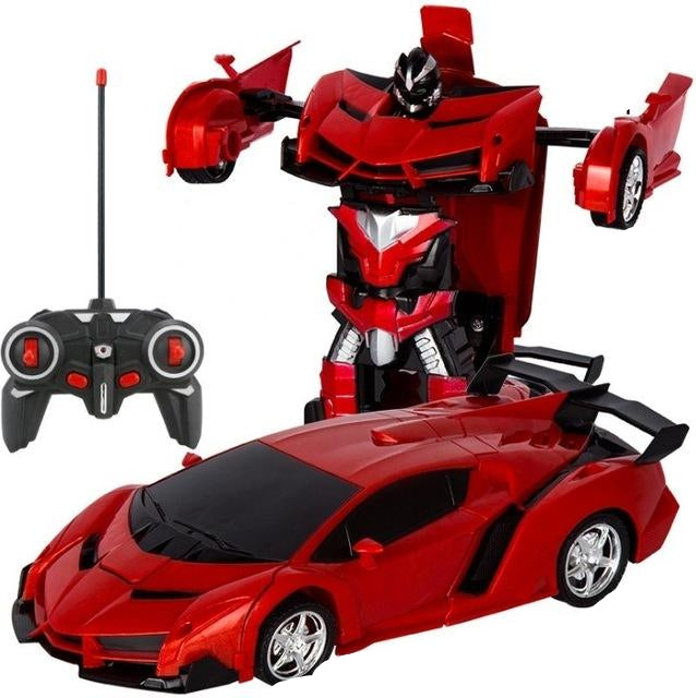 Fernbedienbares Kinder Transformator Auto VoltMorph, wechselt nahtlos zwischen RC Auto und Roboter für Action-Spielspaß.