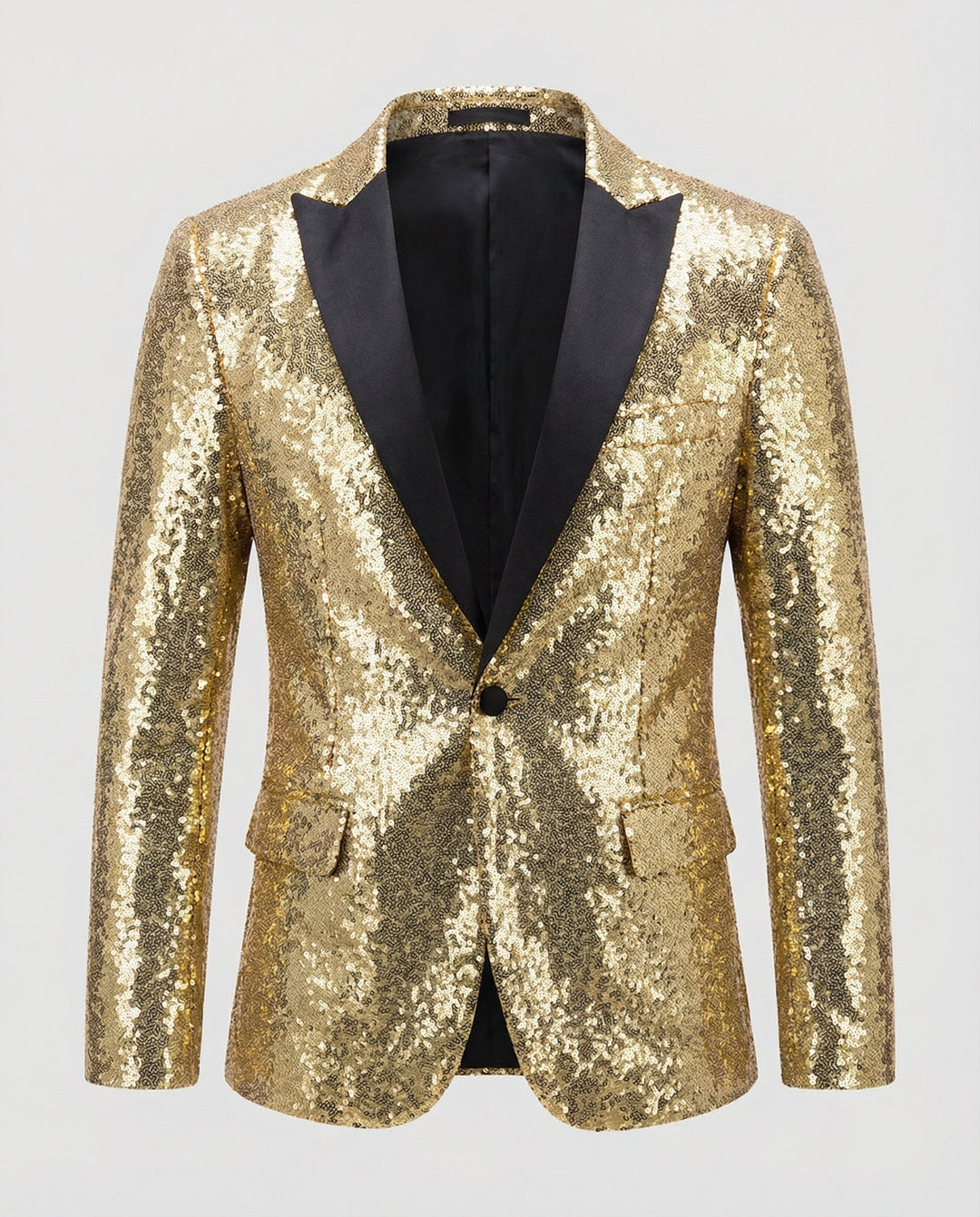 Eleganter roter Pailletten Blazer für Herren. Ein festlicher Glitzer Blazer für besondere Anlässe & Partynächte.