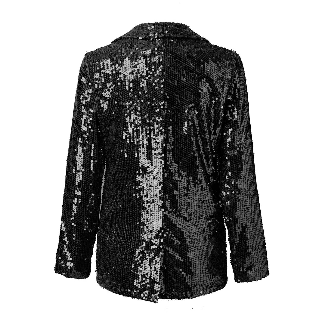 Eleganter Damen Pailletten Blazer, vielseitig für Büro Outfit oder glamouröse Party Jacke.