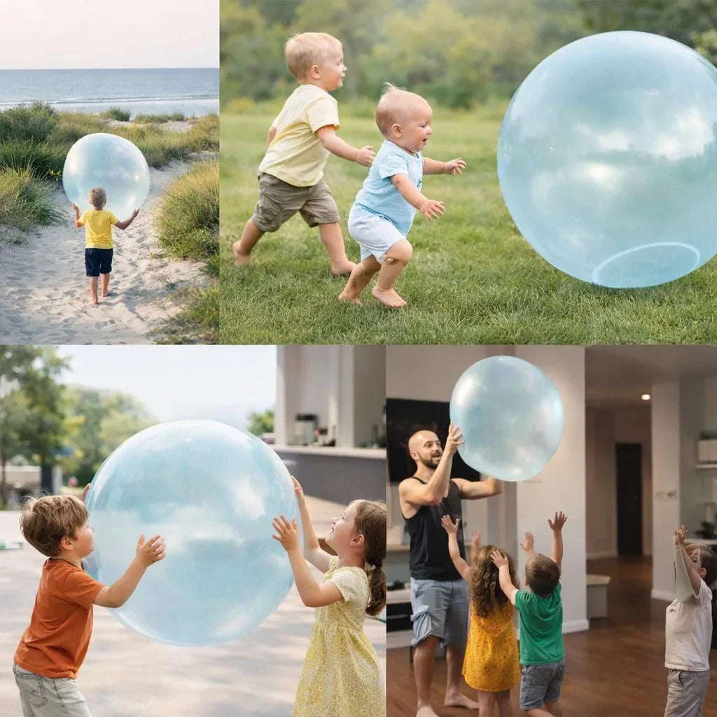 Riesiger, aufblasbarer Spielball für Kinder und Familie. Bunter PVC-Ball für riesigen Spaß im Garten oder am Strand.