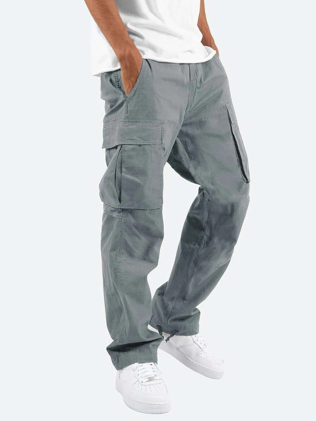 Bequeme Herren Stretch-Cargohose mit lockerer Passform, strapazierfähig & vielseitig für das ganze Jahr.