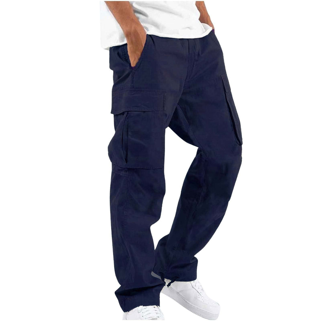 Grüne Herren Stretch-Cargohose mit praktischen Multitaschen, robust & alltagstauglich für Freizeit.