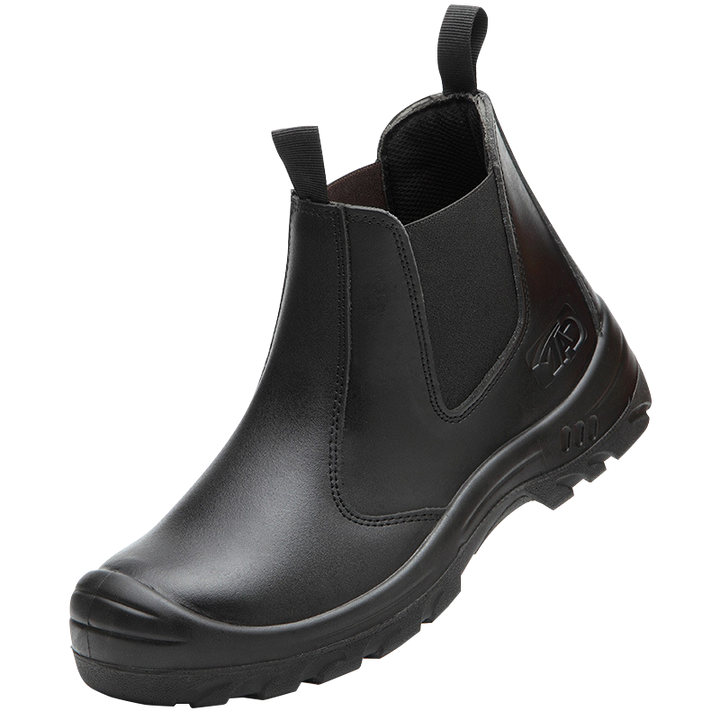 Komfortable orthopädische Herrenstiefel für schmerzfreie Füße bei langer Arbeit, rutschfest.