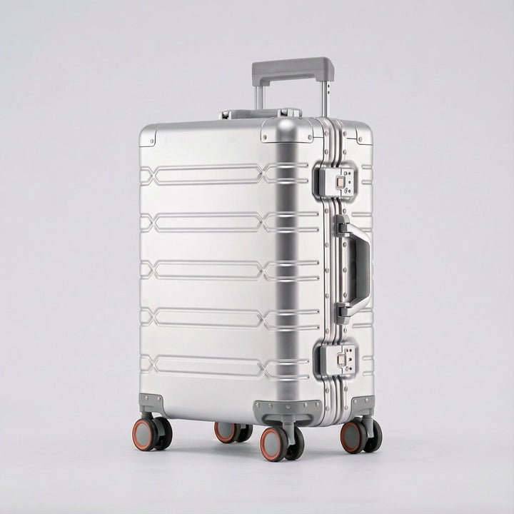 Moderner 360°-Spinner-Reisekoffer für müheloses Reisen. Robustes Gepäckstück mit leichtgängigen 360-Grad-Rollen.