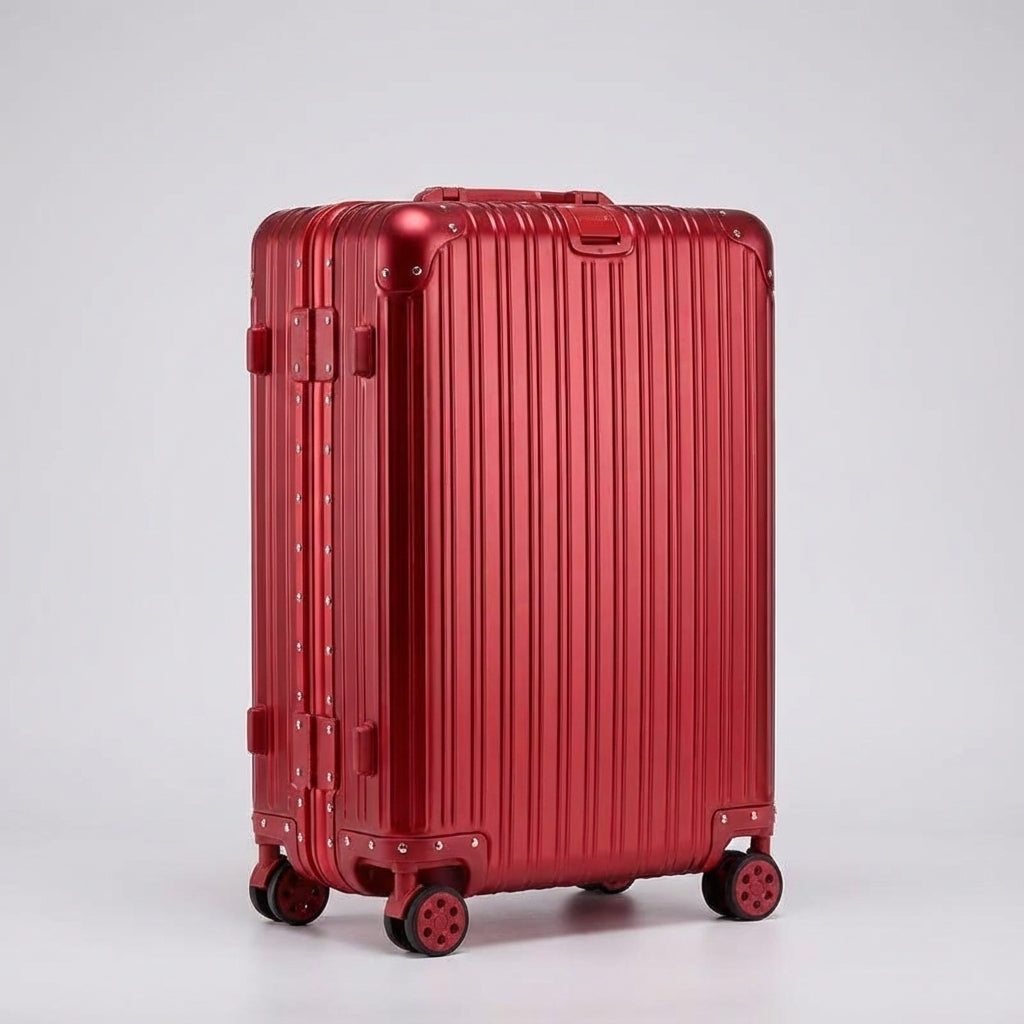Sorgloses Handgepäck: Robuster Hartschalenkoffer mit TSA-Schloss aus widerstandsfähigem Aluminium-Magnesium.