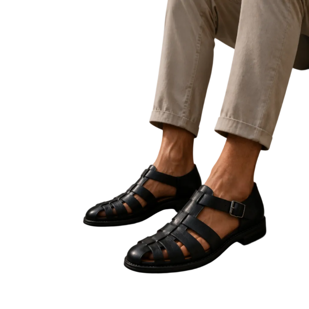 Bequeme Herren Sandalen für Alltag & Freizeit. Offene Sommersandalen mit verstellbaren Riemen für optimalen Tragekomfort.