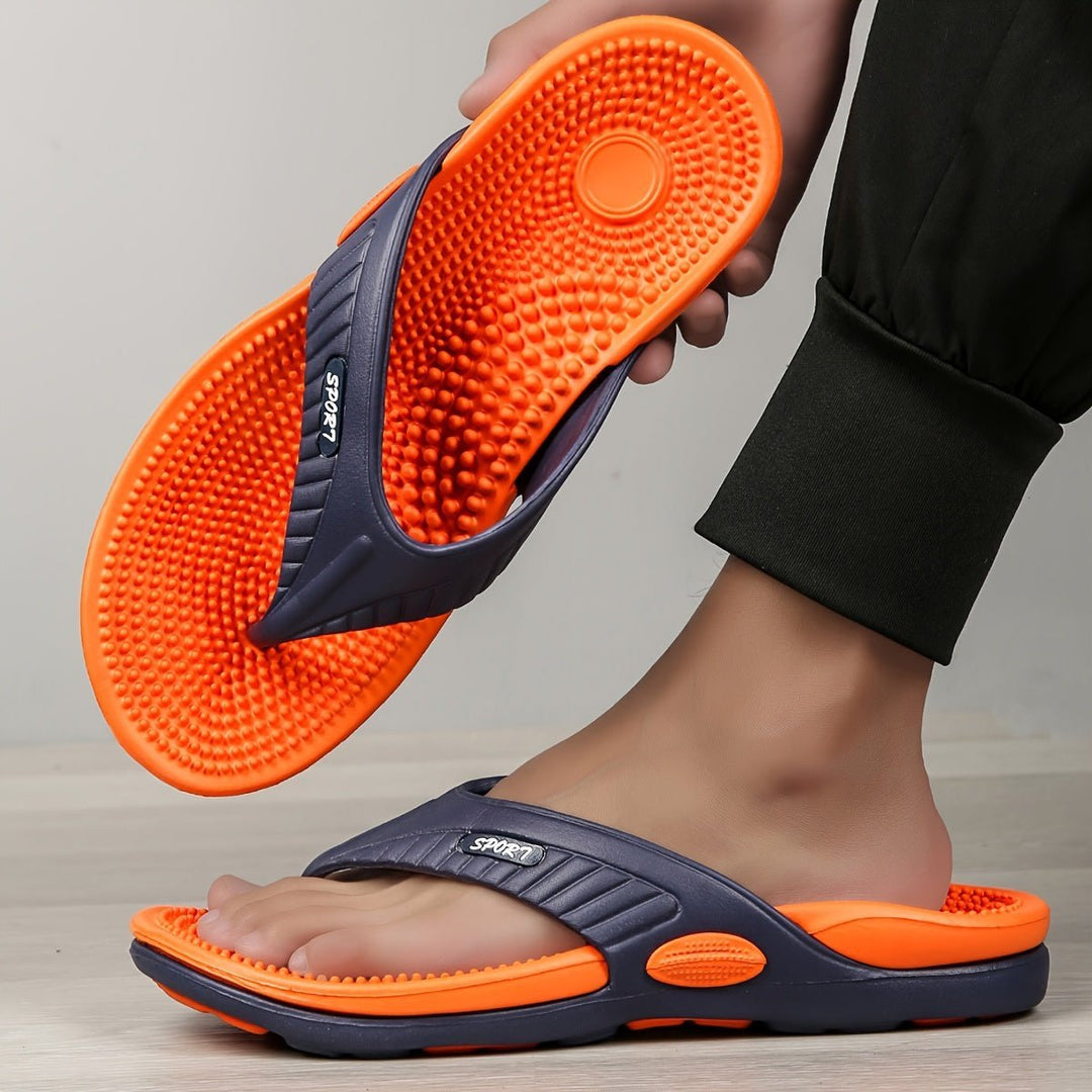 Rutschfeste Herren Komfort-Slides; leichte Badeschuhe für Pool, Strand & Freizeit im Sommer.