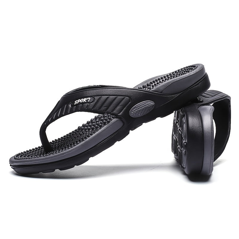 Stylische Herren Strand- & Pool-Slides; rutschfeste Badeschuhe für sicheren Halt am Wasser.