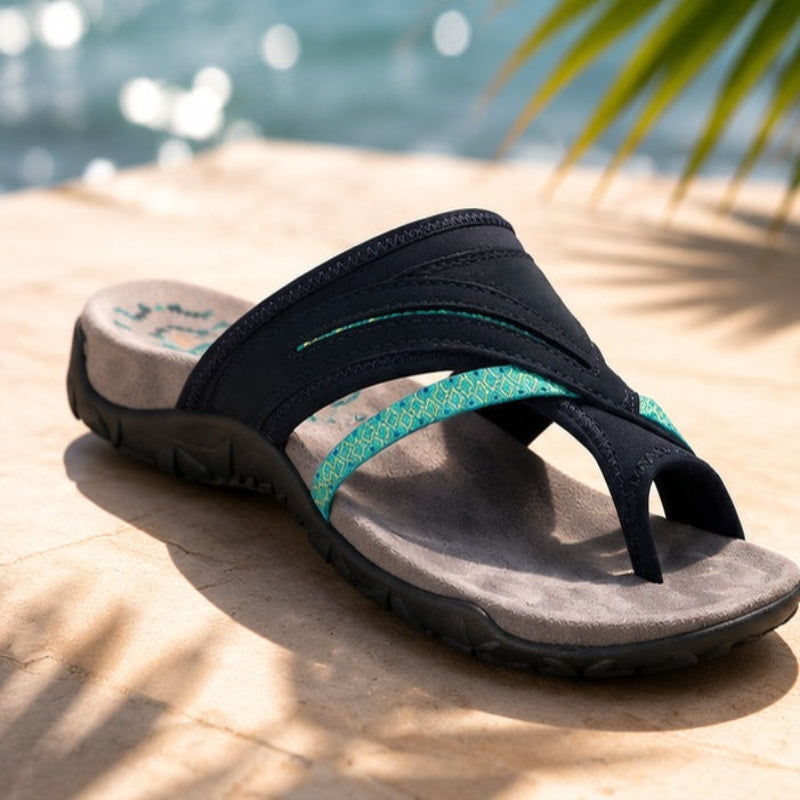 Super bequeme Damen Flip Flops für lange Sommertage. Leichte Damenschuhe Zehentrenner für Freizeit.