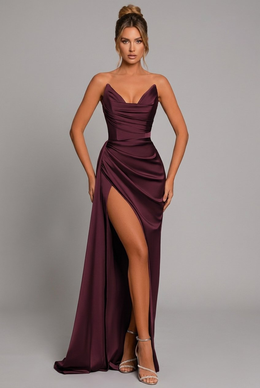 Elegantes Damen Maxikleid für Hochzeitsgäste. Festliches Abendkleid, perfekt für formelle Anlässe.