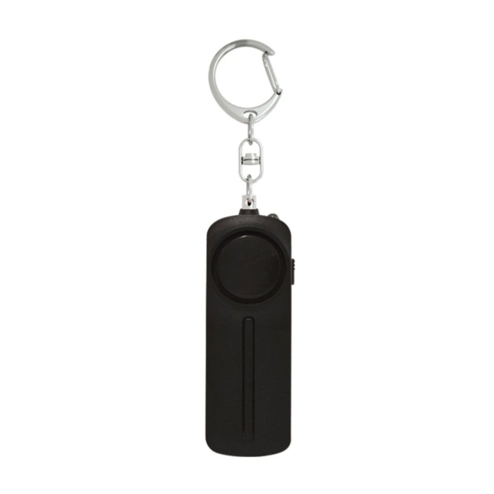 Wiederaufladbarer Notfallalarm Schlüsselanhänger mit integriertem LED-Licht. Praktisch für Sicherheit in dunklen Umgebungen.