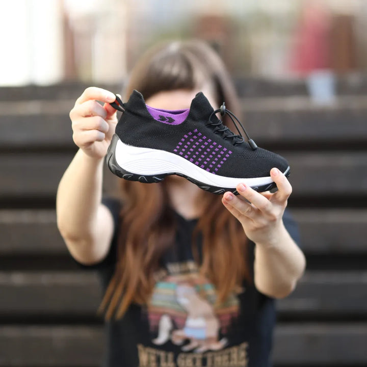 Damen Freizeitschuhe mit hohem Komfort, schmerzlindernd und ergonomisch für gesunde Füße.