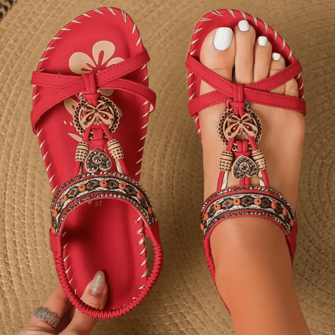 Gesundheitsschuhe für Damen: orthopädische Sandalen mit sicherem Halt und rutschfester Sohle.