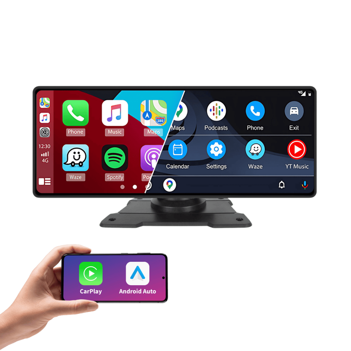 Einfach zu installierendes Kfz-Display als Auto-Zubehör. Verbessertes Infotainment mit CarPlay & Android Auto.