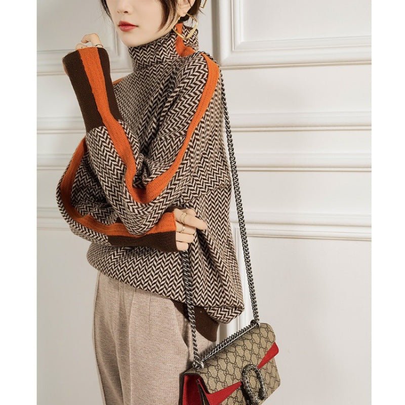 Warmer, bequemer Damenpullover in Grün für Freizeit & Alltag. Eleganter Strick-Sweater für Herbstmode.