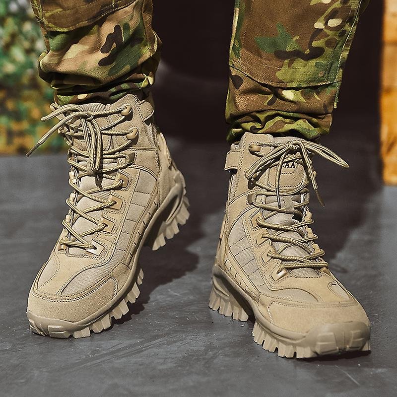 Robuste Herren Outdoor-Stiefel wasserdicht & taktisch, ideal für Arbeit und Wanderungen.