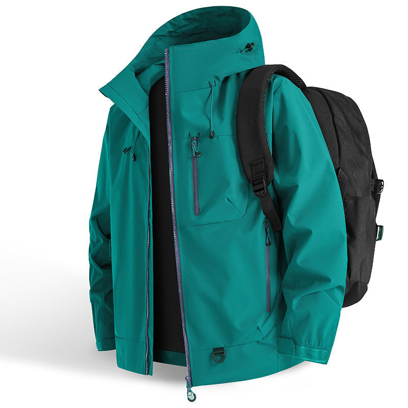 Moderne Damen Outdoor Jacke, winddicht & wasserdicht, perfekt für Sport, Wandern & Freizeit.