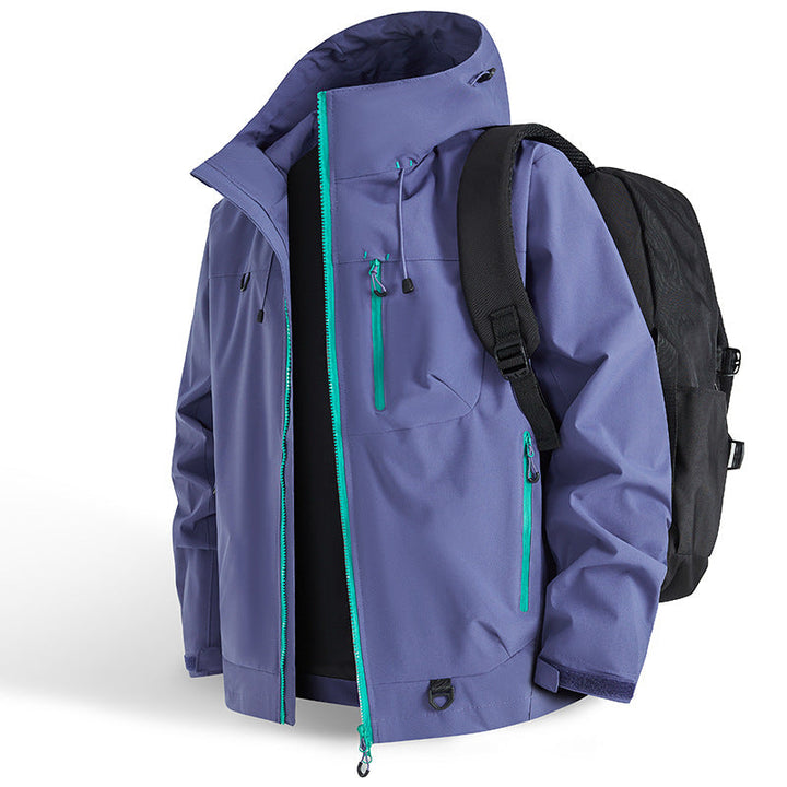 Hochwertige Damen Outdoor Jacke, wasserdicht & winddicht, ideal für Wandern und Reisen.