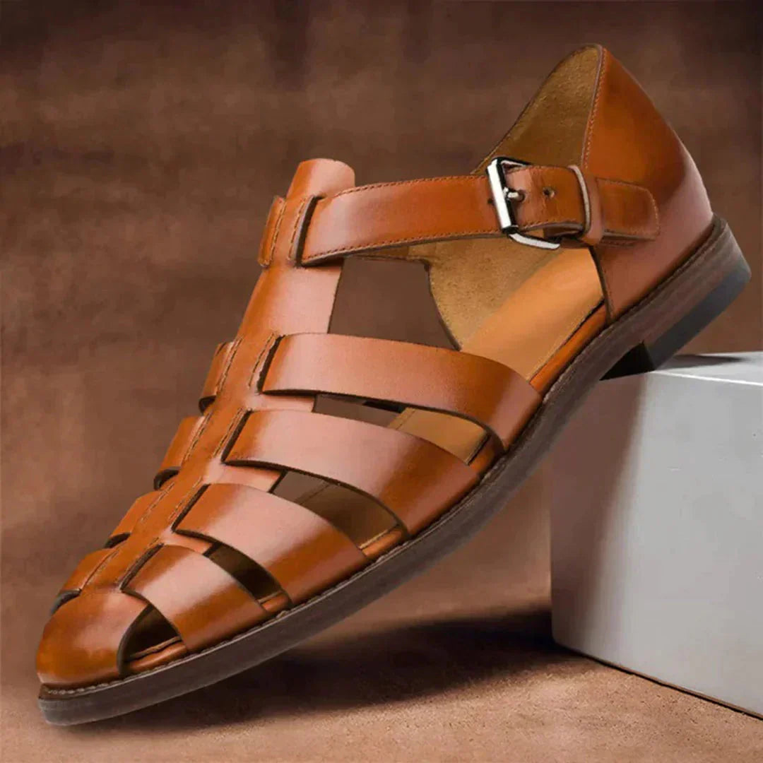Moderne Dax Herrensandalen aus hochwertigem Leder, bequem für Sommer & Freizeit. Perfekte Alltagsschuhe.