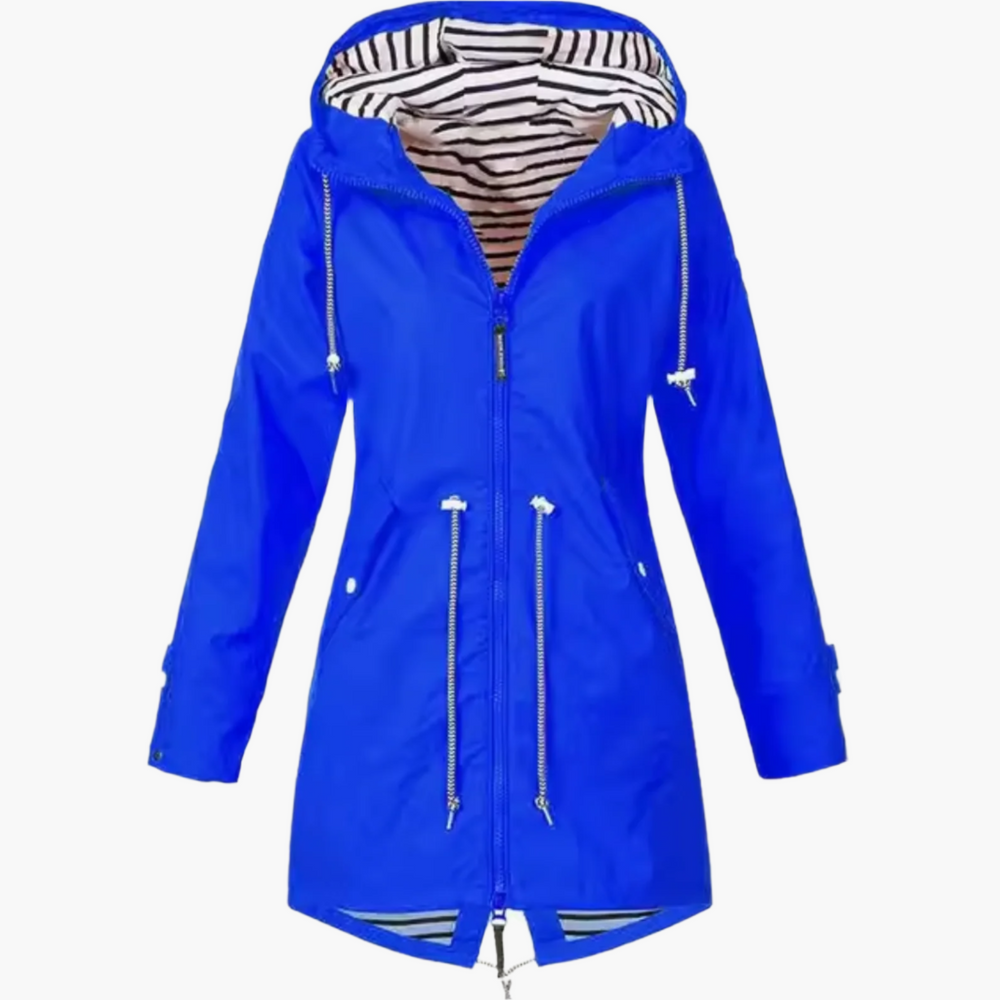 Moderne Damen Kapuzenjacke für Übergangszeiten, schützt stilvoll vor Wind und Wetter im Herbst & Frühling.