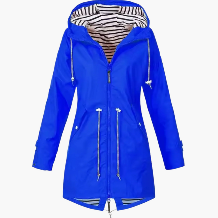 Moderne Damen Kapuzenjacke für Übergangszeiten, schützt stilvoll vor Wind und Wetter im Herbst & Frühling.