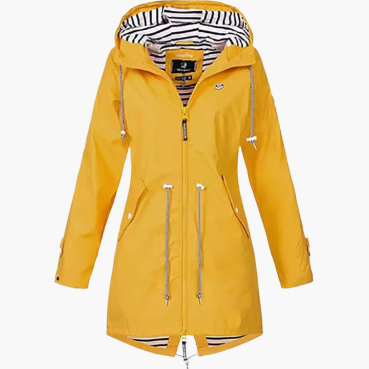 Vielseitige Damenjacke mit Kapuze, als Übergangsjacke für Frühling, Herbst und kühle Sommerabende geeignet.
