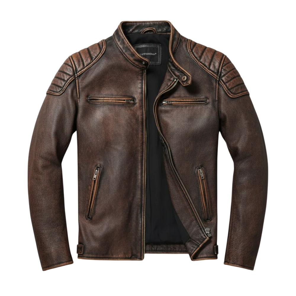 Moderne Herren Freizeitjacke im Vintage-Look, ideal als Übergangsjacke, mit stilvoller Passform.