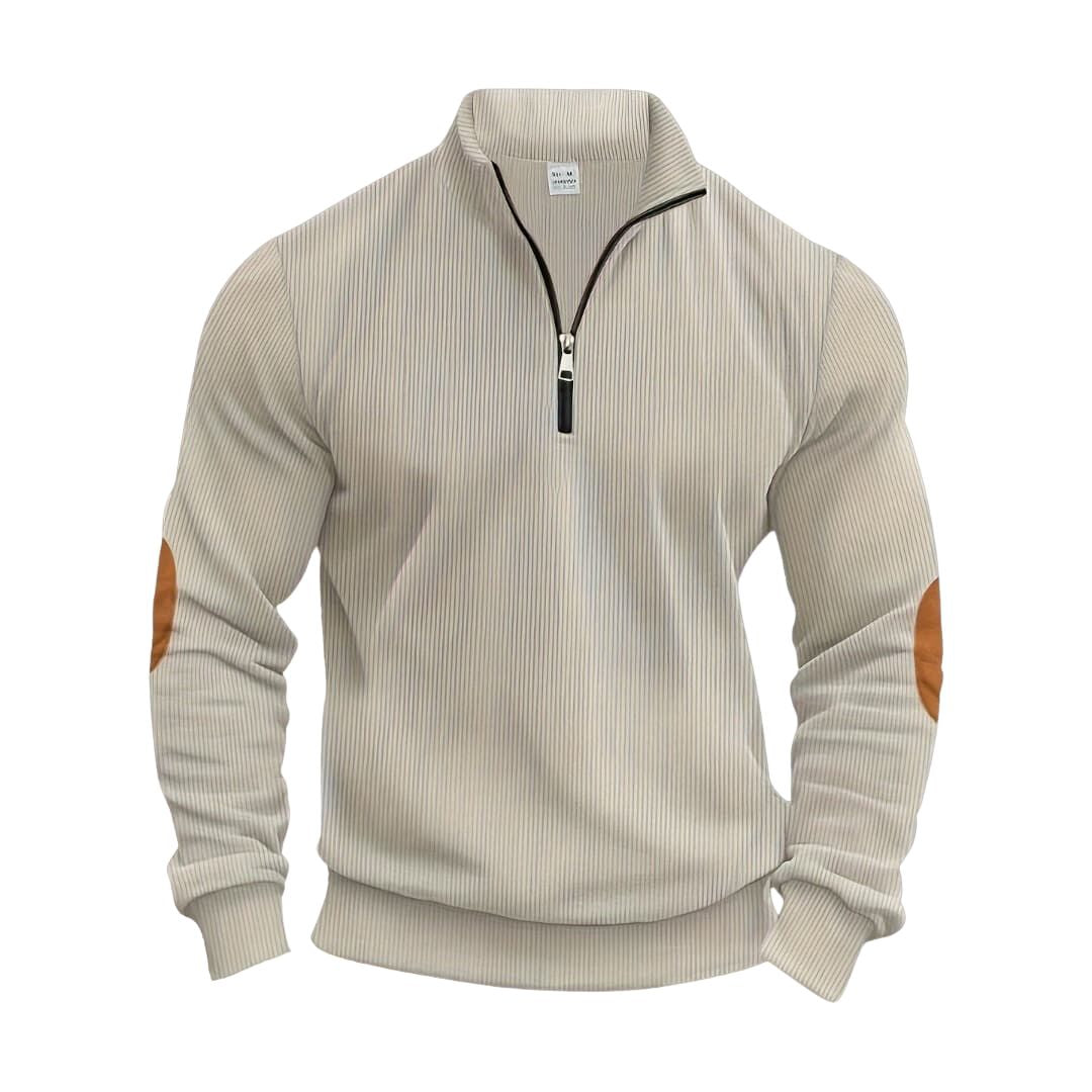 Stilvoller Herren Basic Pullover in Grau, bequem und vielseitig für Alltag und Freizeitlooks.