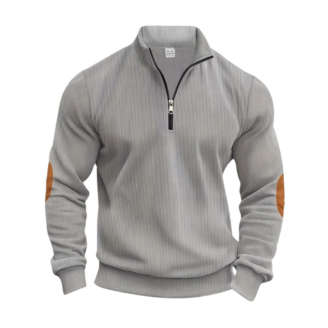 Marineblauer Herren Basic Pullover, schlichtes Design, komfortabel für jede Gelegenheit im Alltag.