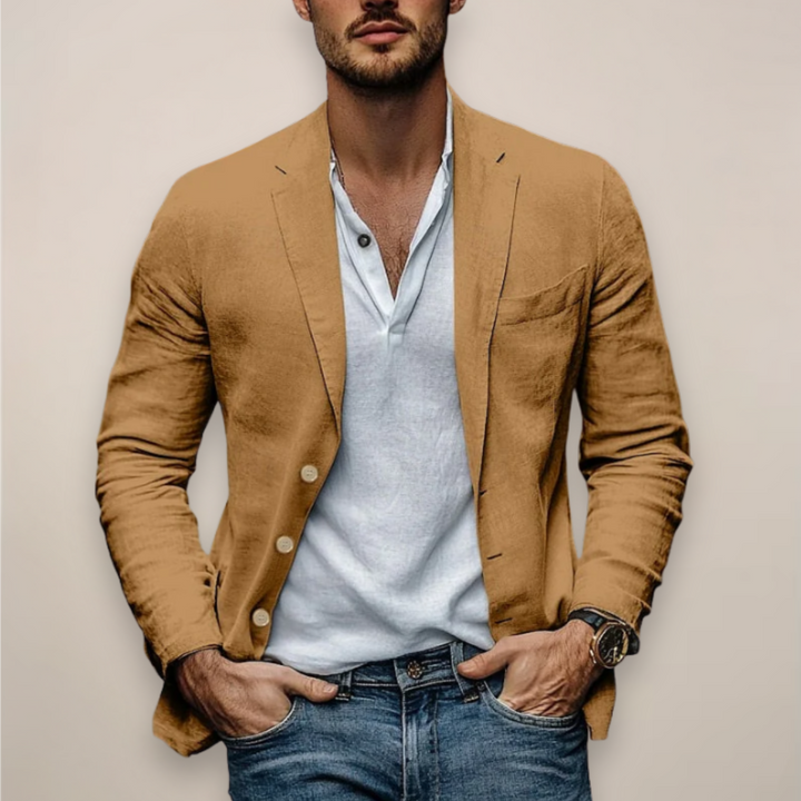 Moderner Herren Casual Blazer, pflegeleichtes Sommer Sakko, ein Must-have für stilbewusste Männer.