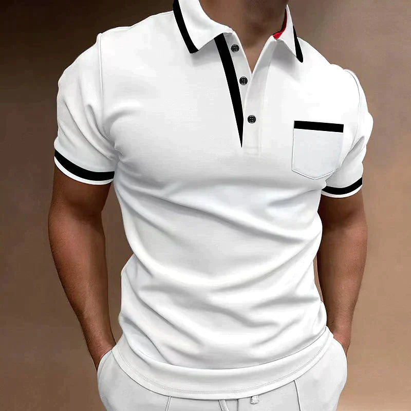 Bequemes Herren Poloshirt Regular Fit, kurzärmlig, perfekt für Alltag & Freizeit.