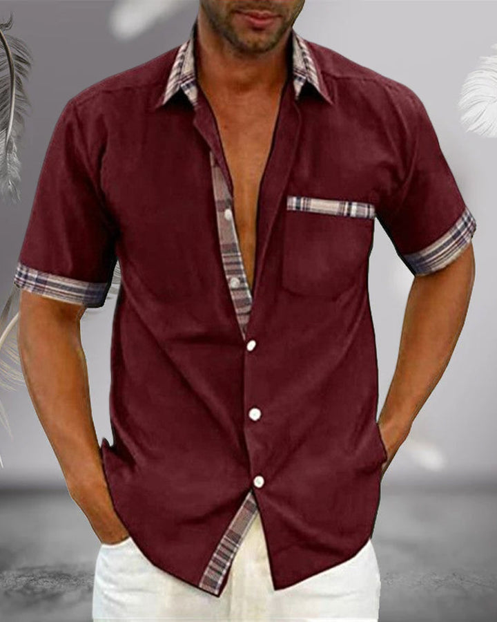 Vielseitiges Herren Kurzarmhemd, ideal für Büro, Freizeit und Sommerpartys. Elegant & bequem.