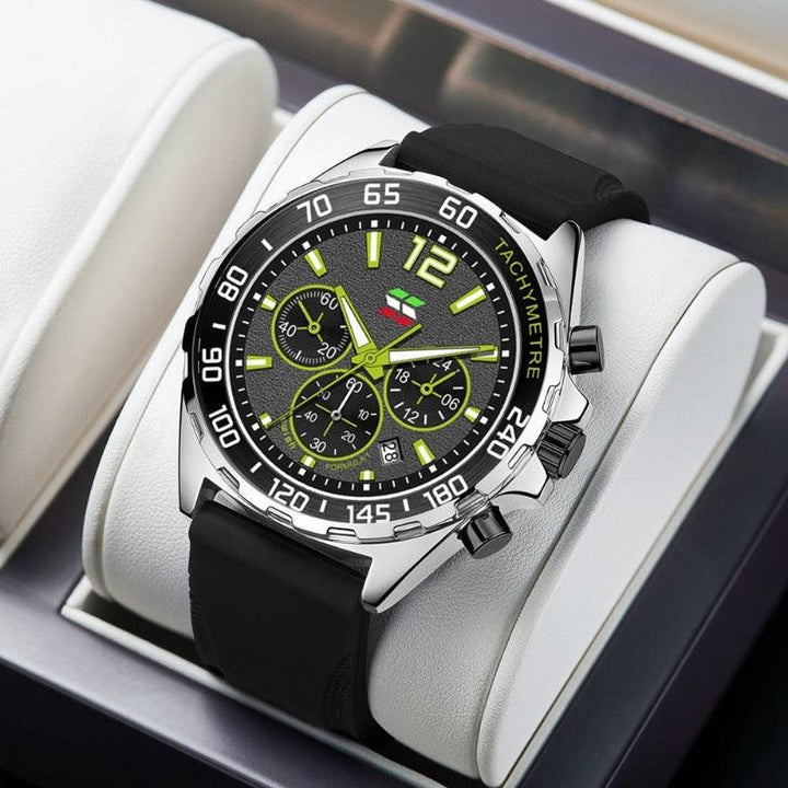 Stilvolle Herren Freizeituhr Chronograph, perfekt als Modeaccessoire und funktionale Sportuhr.
