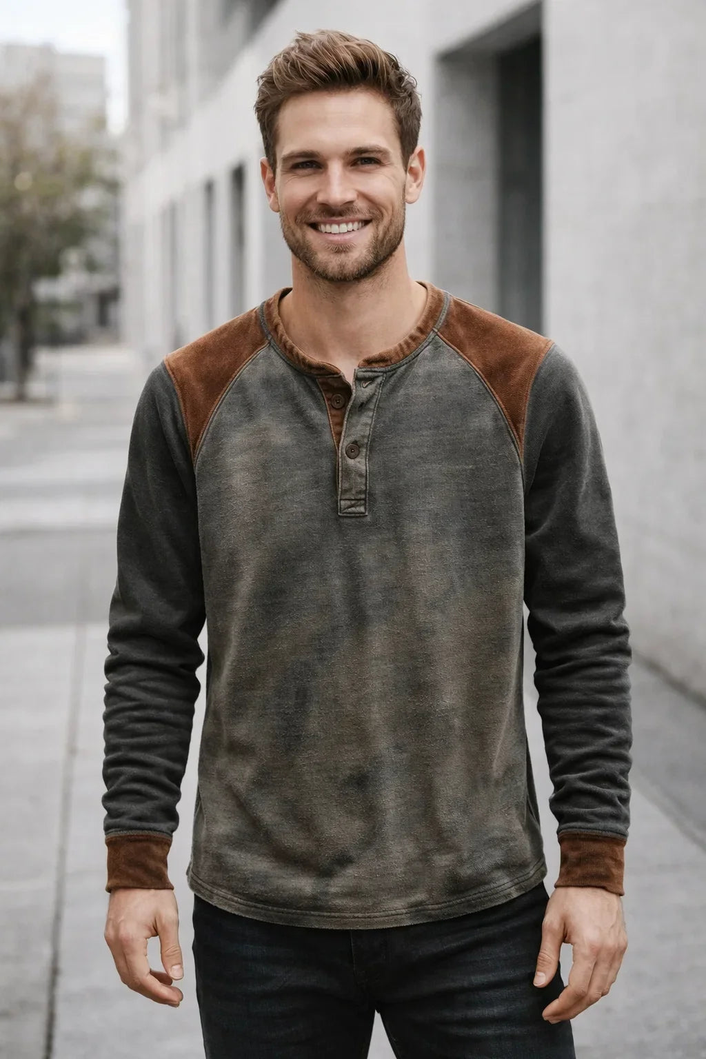 Herren Langarmshirt, bequem & vielseitig für Alltag und Freizeit. Hoher Tragekomfort.