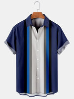 Marineblau Gestreift
