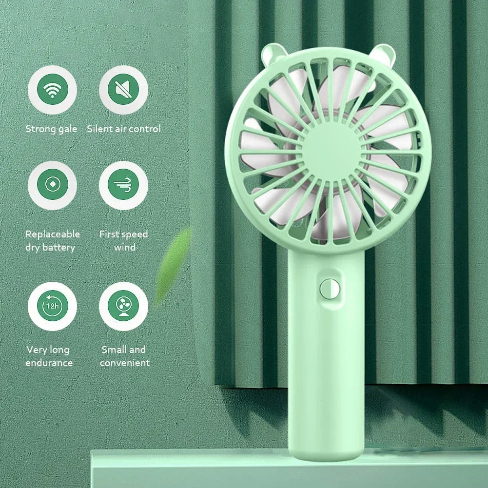Erfrischender Handventilator, USB aufladbar, für unterwegs. Kühles Zubehör für Büro, Sport & heiße Tage.