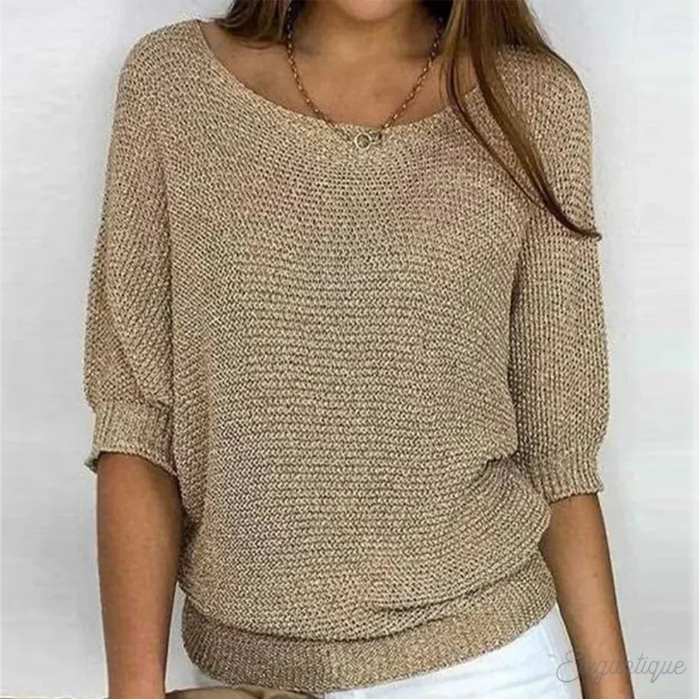 Damen Strickpullover Louisa: Eleganter Langarm-Pullover für vielseitige Freizeitmode. Bequeme Damenbekleidung.