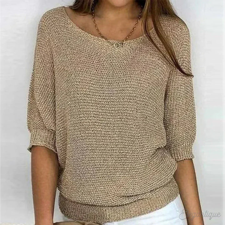 Damen Strickpullover Louisa: Eleganter Langarm-Pullover für vielseitige Freizeitmode. Bequeme Damenbekleidung.
