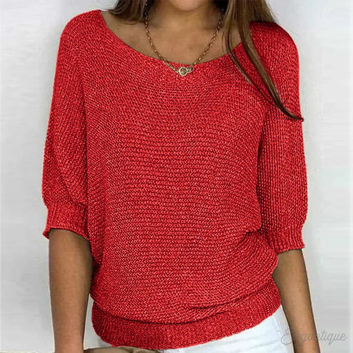 Eleganter Louisa Damen Strickpullover für vielseitigen Stil. Weicher Langarm-Pullover, ideal für Freizeitmode.