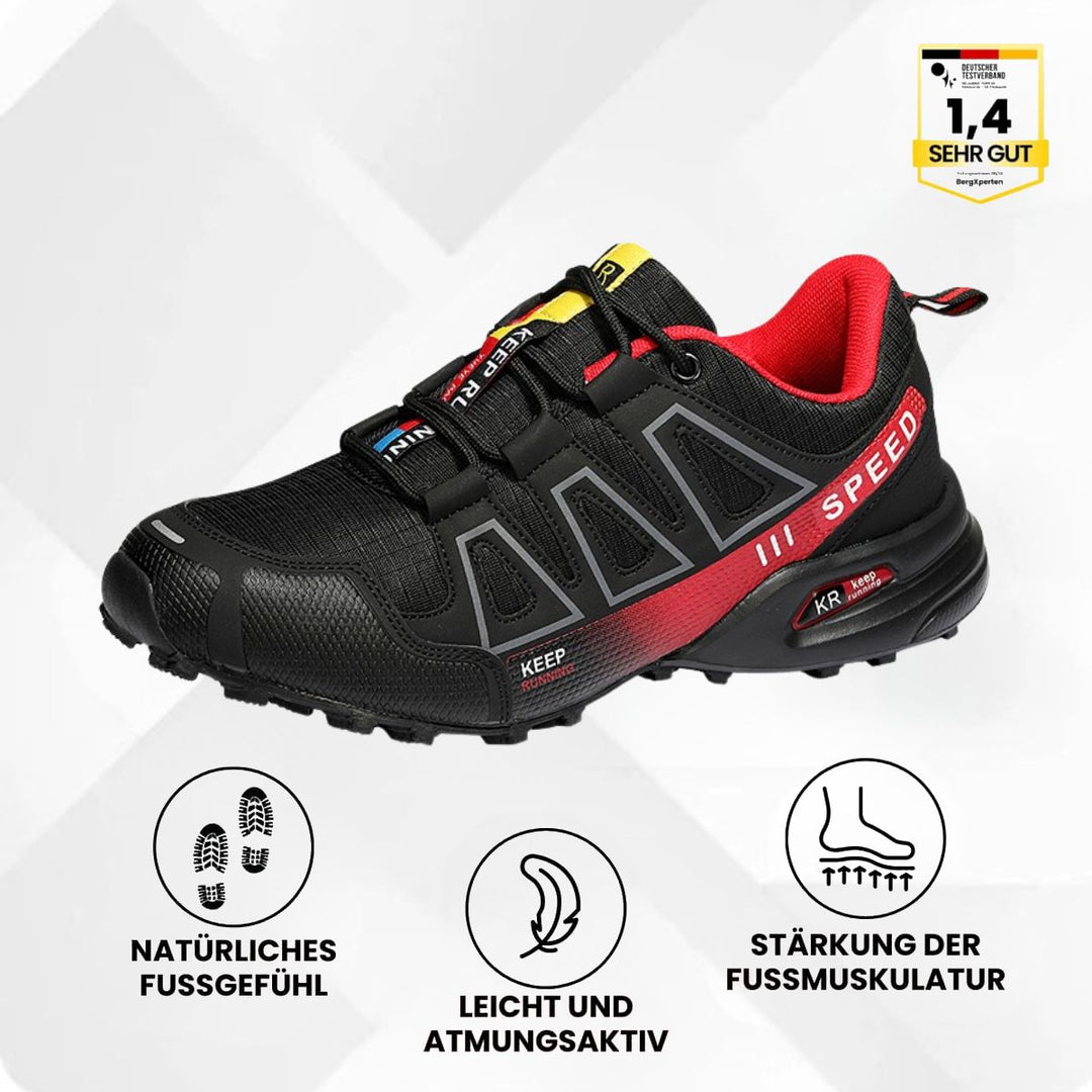 Unisex Wanderschuhe für Damen und Herren, ergonomisch für optimalen Tragekomfort auf Wanderwegen.