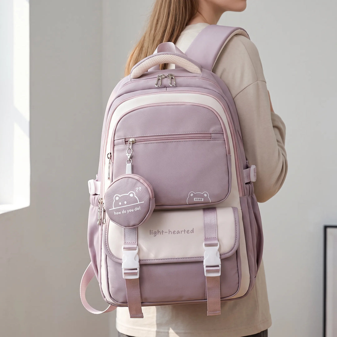 Unisex Schulrucksack groß mit vielen Fächern, ideal für Schule, Uni, Reise und Alltag.