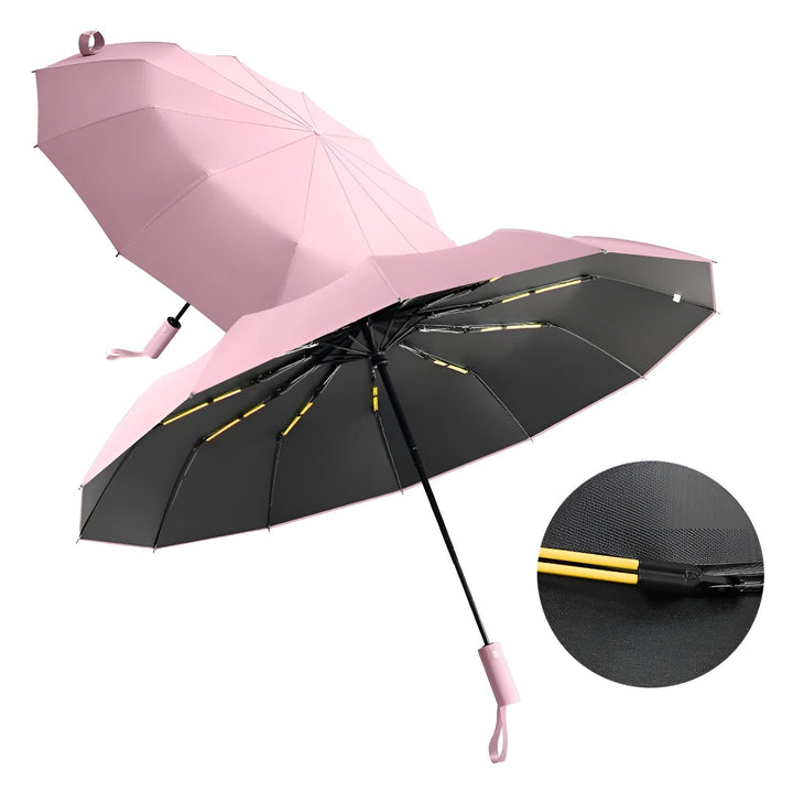 Eleganter Unisex Automatik-Regenschirm. Windfest, UV-Schutz & faltbar für alltägliche Nutzung.