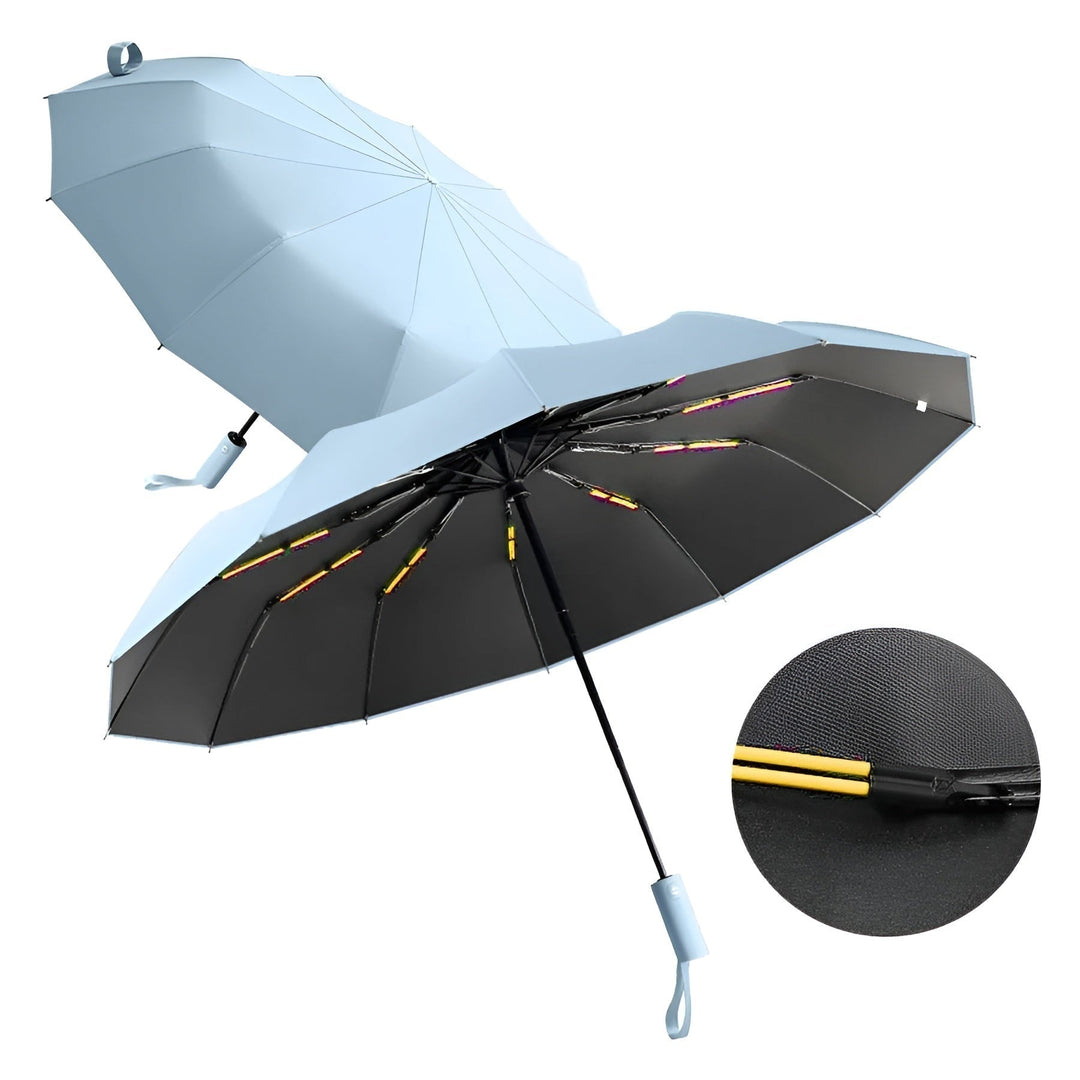 Vielseitiger Unisex Regenschirm für Regen und Sonnenschutz. Automatikfunktion, windfest & kompakt.