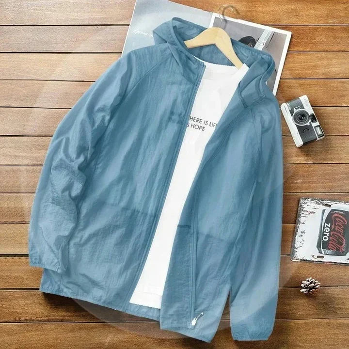 Packbare, ultraleichte Unisex Reisejacke mit UV-Schutz, Windbreaker für jedes Wetter.
